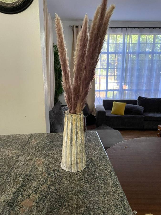 Tall Ribbed Vase by Klassiq Resin photo 5